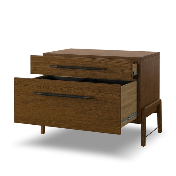 Rosedale Wide Filing Cabinet - Amber Oak Veneer