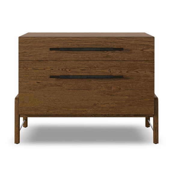 Rosedale Wide Filing Cabinet - Amber Oak Veneer