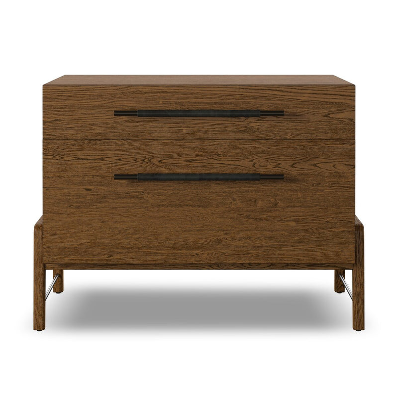 Rosedale Wide Filing Cabinet - Amber Oak Veneer