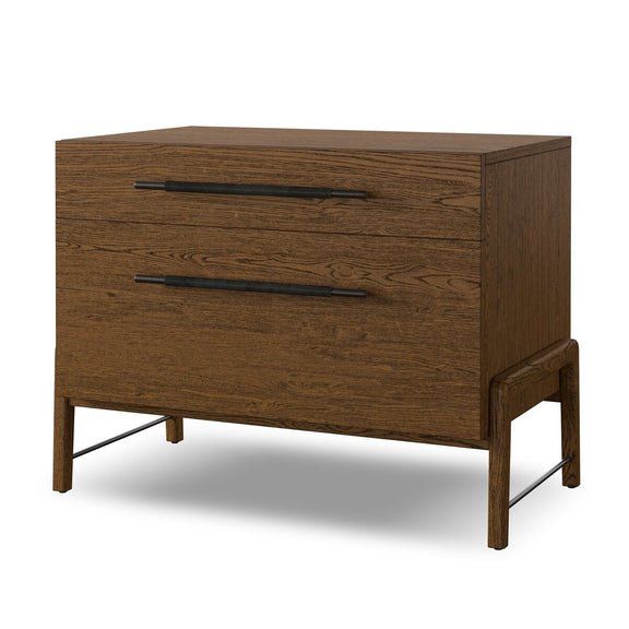 Rosedale Wide Filing Cabinet - Amber Oak Veneer