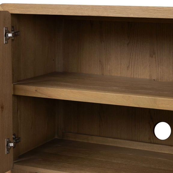 Eden Media Console - Aged Smoked Oak Veneer