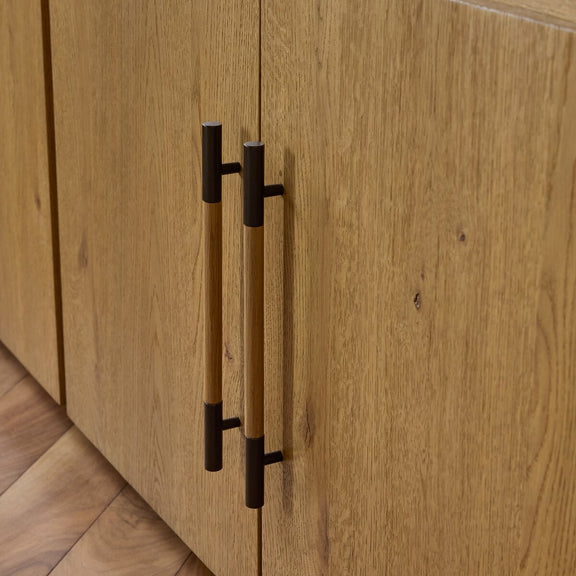 Eden Media Console - Aged Smoked Oak Veneer