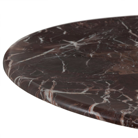 Lucy Round Marble Dining Table-48" - Merlot Marble