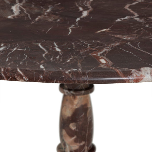 Lucy Round Marble Dining Table-48" - Merlot Marble