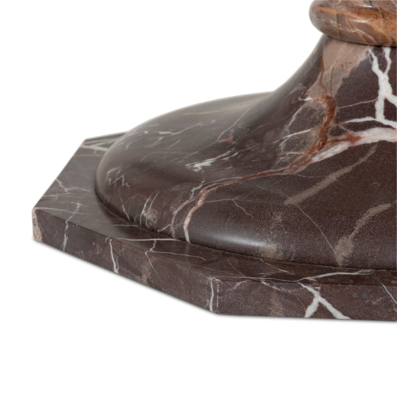 Lucy Round Marble Dining Table-48" - Merlot Marble
