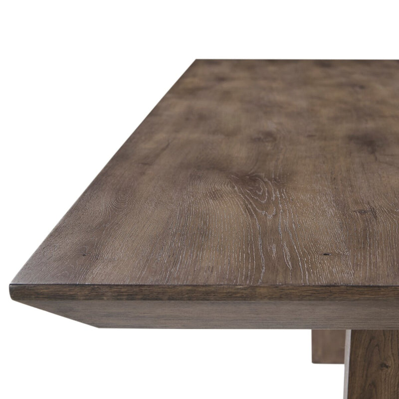 Bonham Dining Table 94" - Grey Rustic Oak Veneer