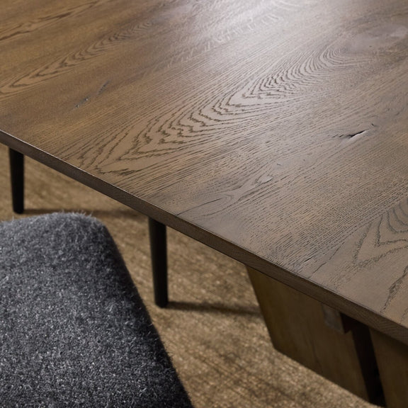 Bonham Dining Table 94" - Grey Rustic Oak Veneer
