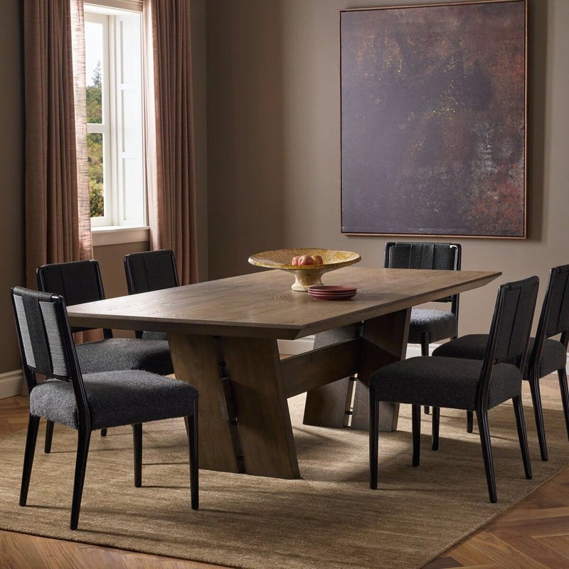 Bonham Dining Table 94" - Grey Rustic Oak Veneer