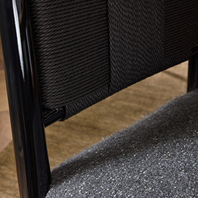 Rothler Lacquer Dining Chair - Lana Charcoal
