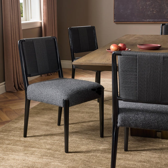 Rothler Lacquer Dining Chair - Lana Charcoal