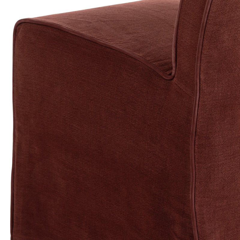 Vista Two Tone Slipcovered Dining Chair - Broadway Bordeaux