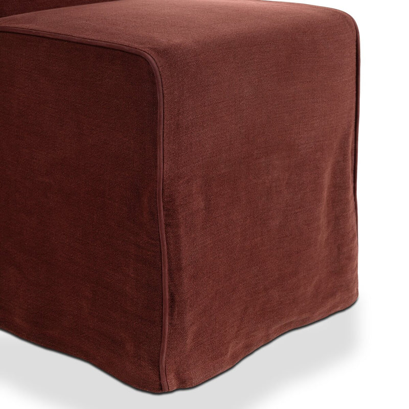 Vista Two Tone Slipcovered Dining Chair - Broadway Bordeaux