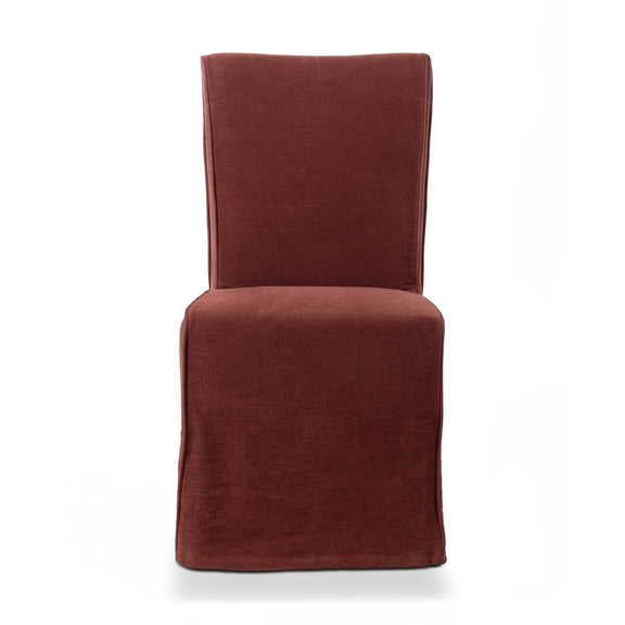 Vista Two Tone Slipcovered Dining Chair - Broadway Bordeaux