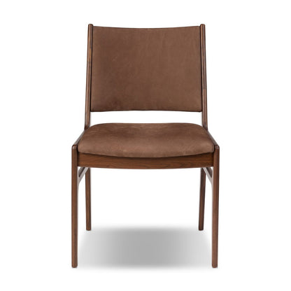Bina Leather Dining Chair - Nubuck Tobacco