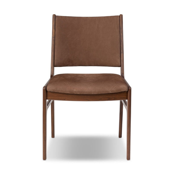 Bina Leather Dining Chair - Nubuck Tobacco