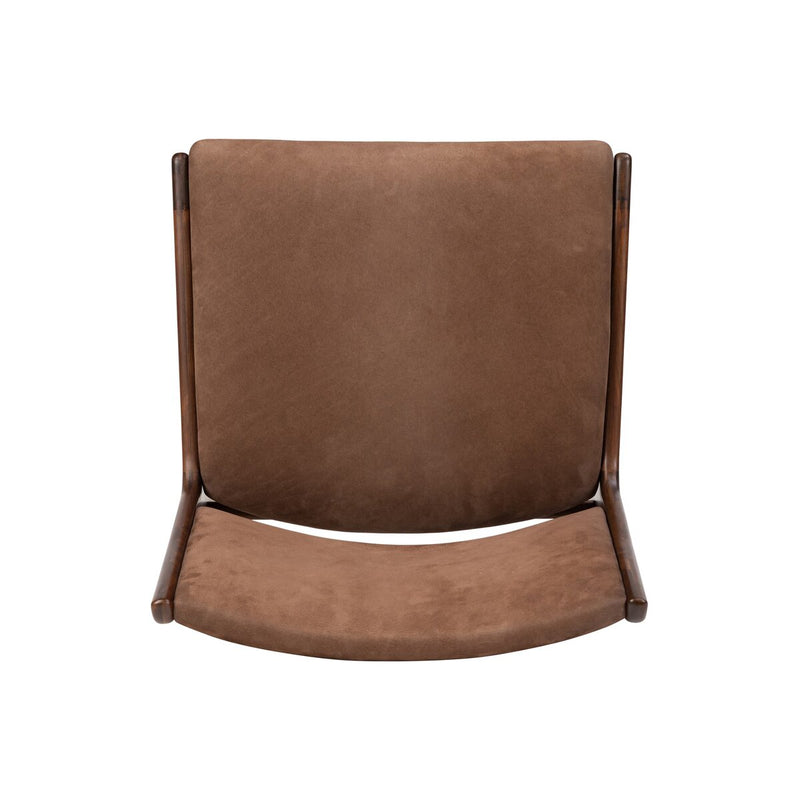 Bina Leather Dining Chair - Nubuck Tobacco