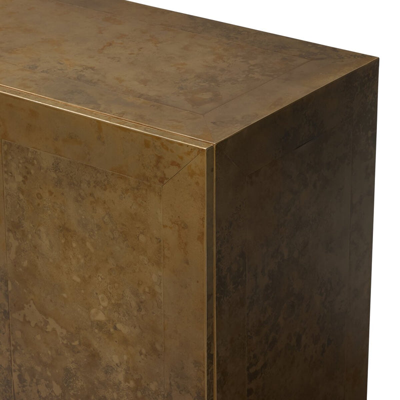 Freda Four Door Sideboard - Antiqued Brass Aluminum