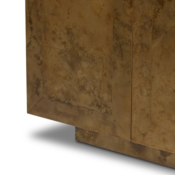 Freda Four Door Sideboard - Antiqued Brass Aluminum