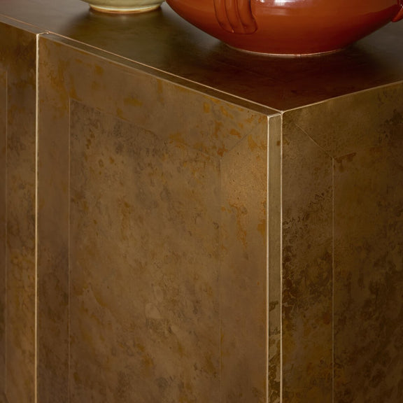 Freda Four Door Sideboard - Antiqued Brass Aluminum