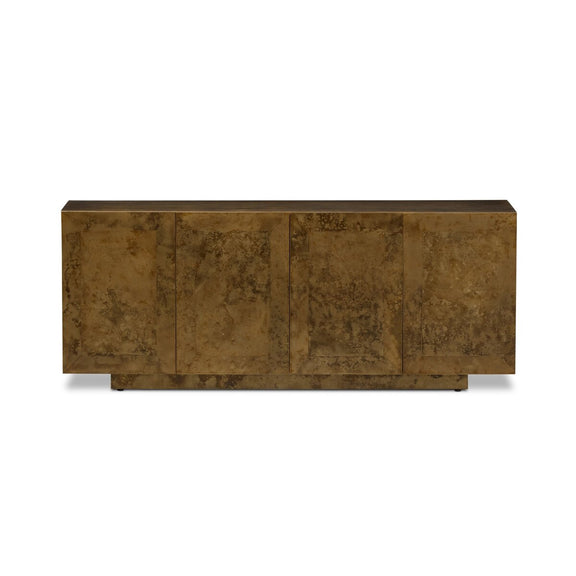 Freda Four Door Sideboard - Antiqued Brass Aluminum