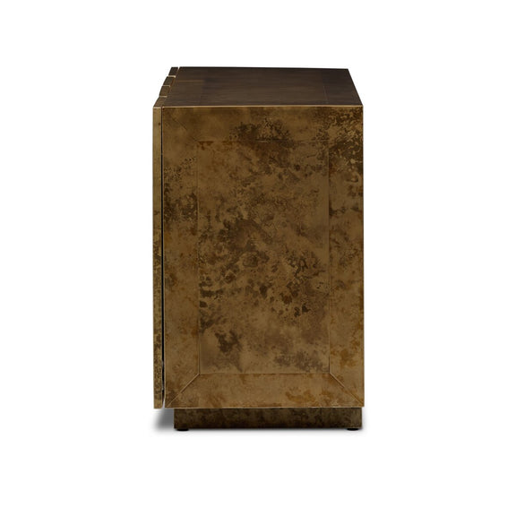 Freda Four Door Sideboard - Antiqued Brass Aluminum