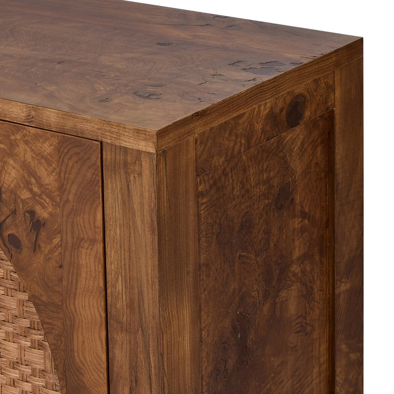 Tilda 6 Door Burl Sideboard - Warm Aged Ash