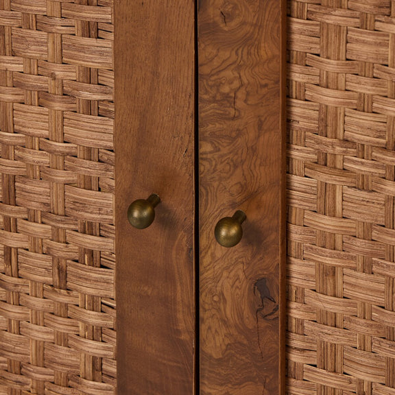 Tilda 6 Door Burl Sideboard - Warm Aged Ash