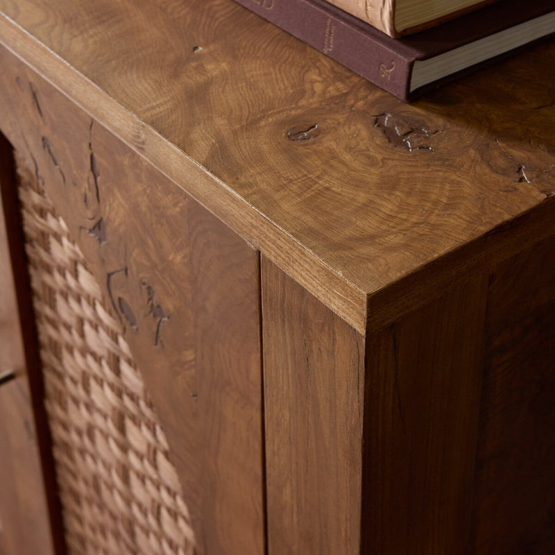 Tilda 6 Door Burl Sideboard - Warm Aged Ash
