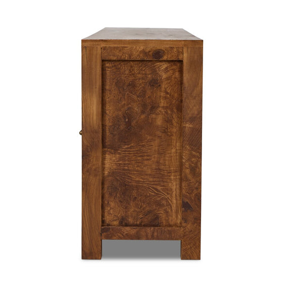 Tilda 6 Door Burl Sideboard - Warm Aged Ash