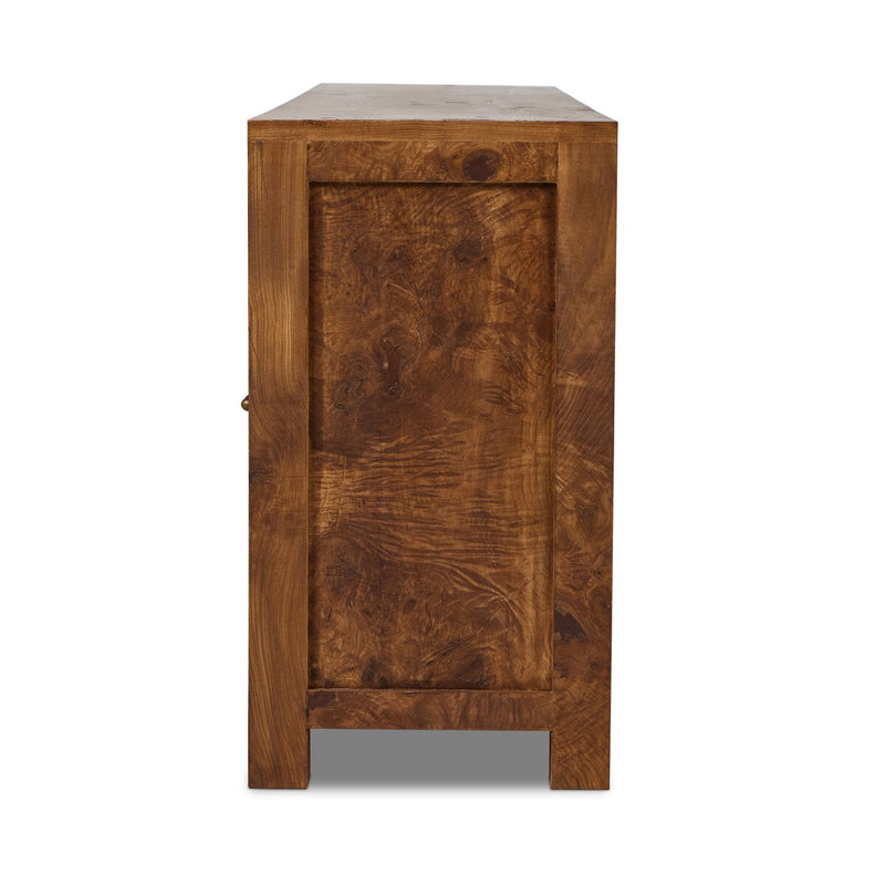 Tilda 6 Door Burl Sideboard - Warm Aged Ash
