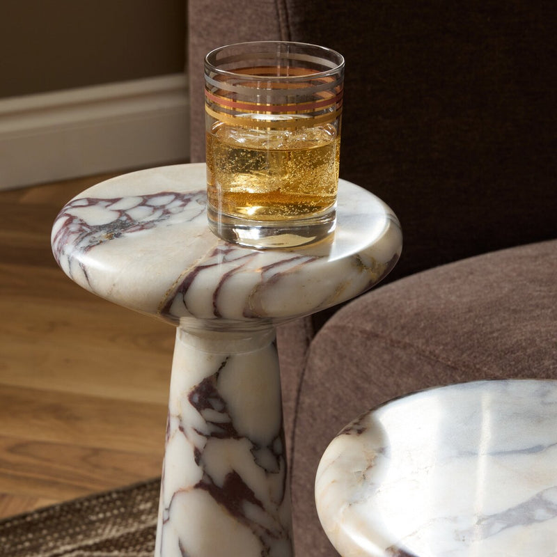 Ravine Marble Accent Table - Set of 2 - Calacatta Viola