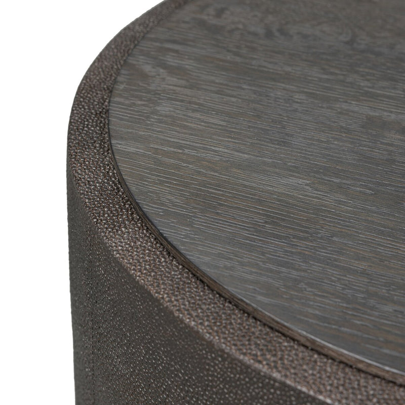 Crosby Shagreen Side Table - Black Oak