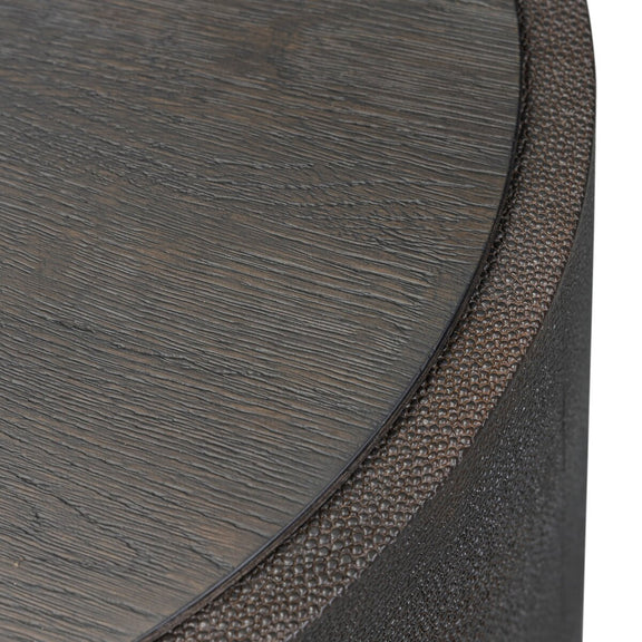 Crosby Shagreen Side Table - Black Oak