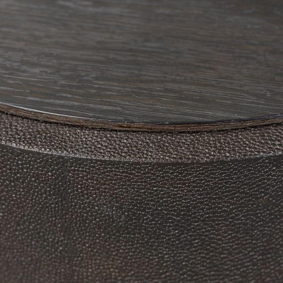 Crosby Shagreen Side Table - Black Oak