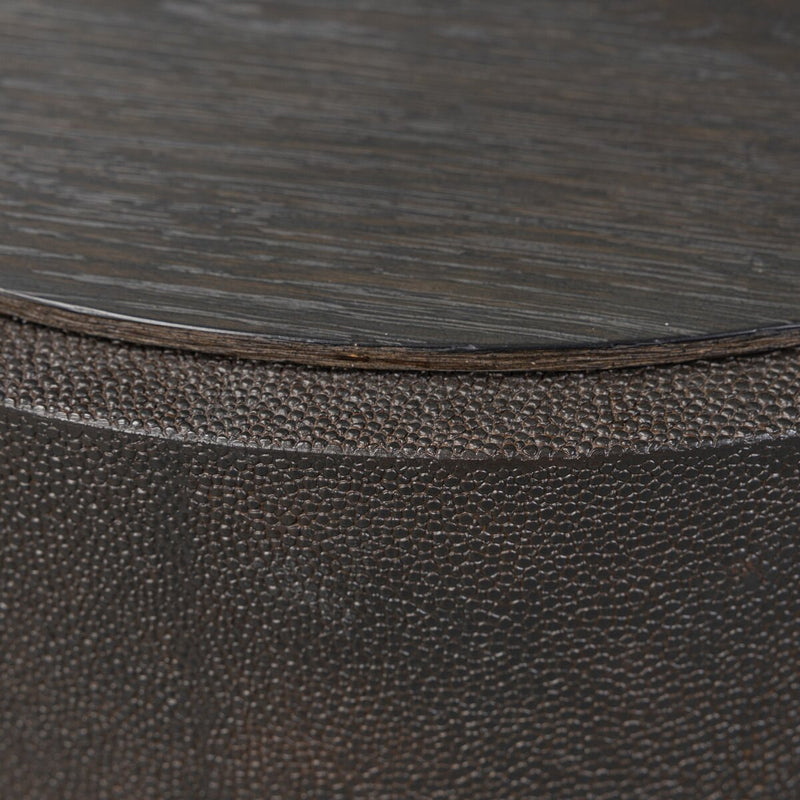 Crosby Shagreen Side Table - Black Oak