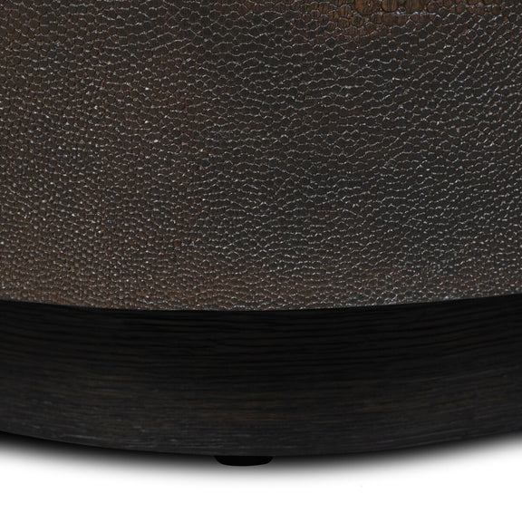 Crosby Shagreen Side Table - Black Oak
