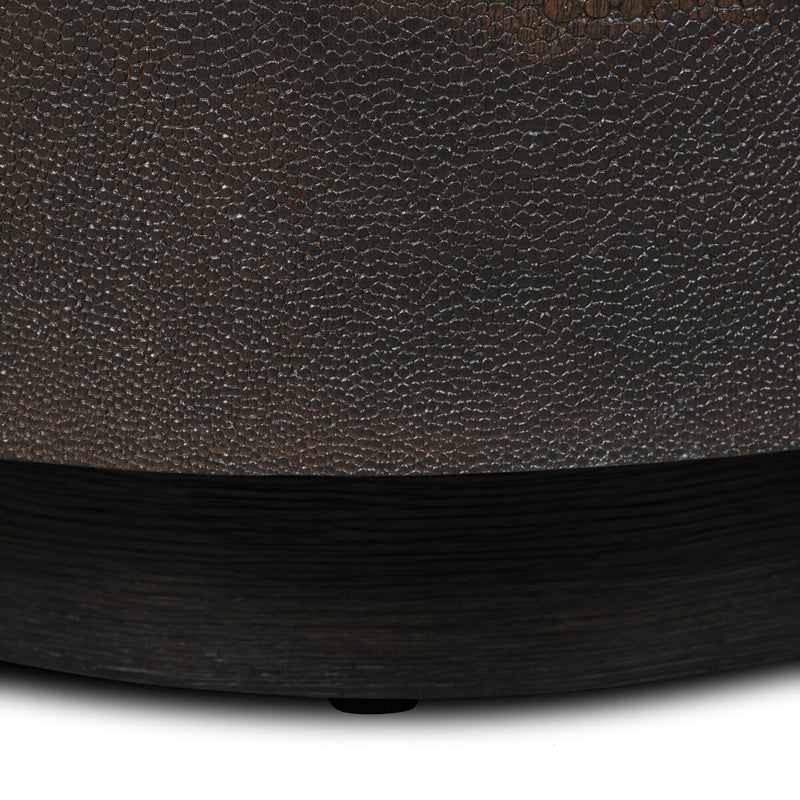 Crosby Shagreen Side Table - Black Oak