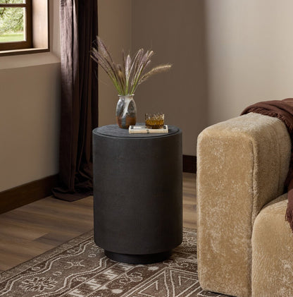 Crosby Shagreen Side Table - Black Oak