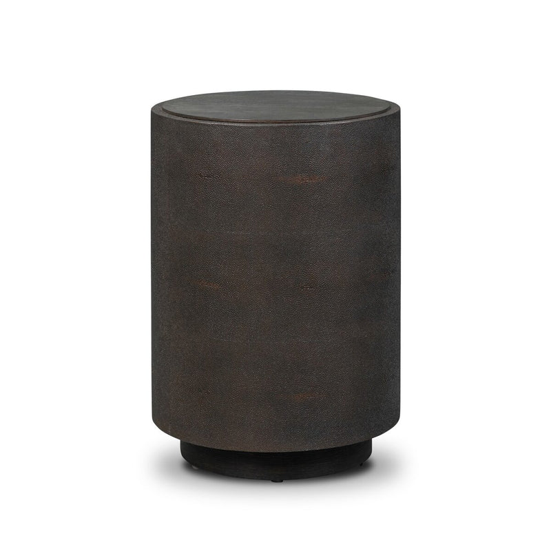 Crosby Shagreen Side Table - Black Oak