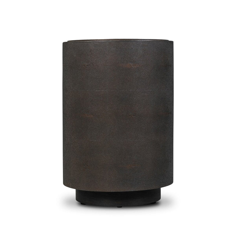 Crosby Shagreen Side Table - Black Oak