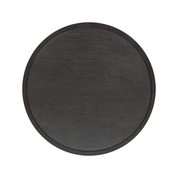 Crosby Shagreen Side Table - Black Oak