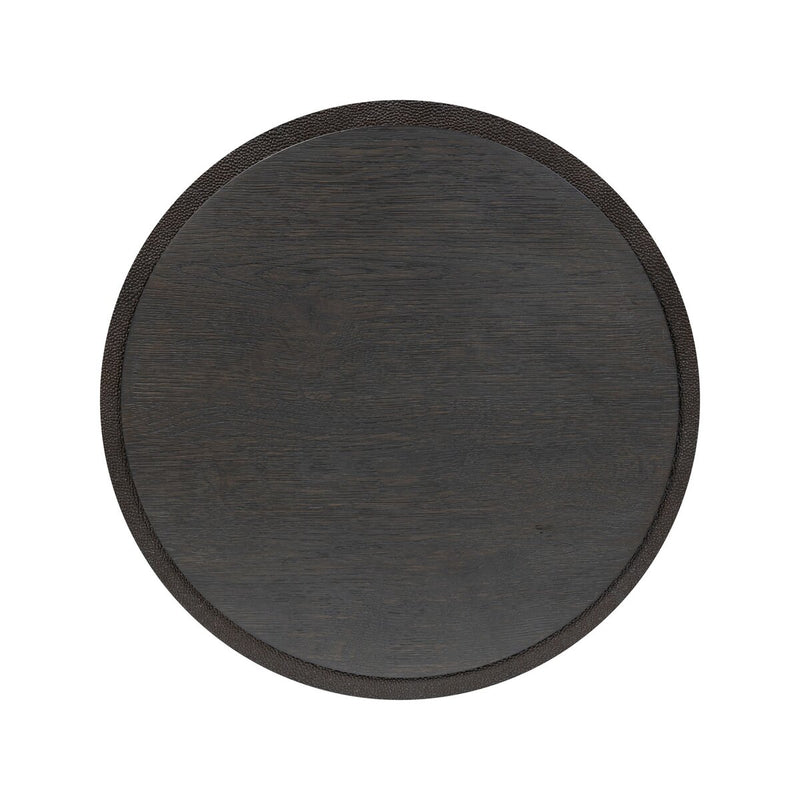 Crosby Shagreen Side Table - Black Oak