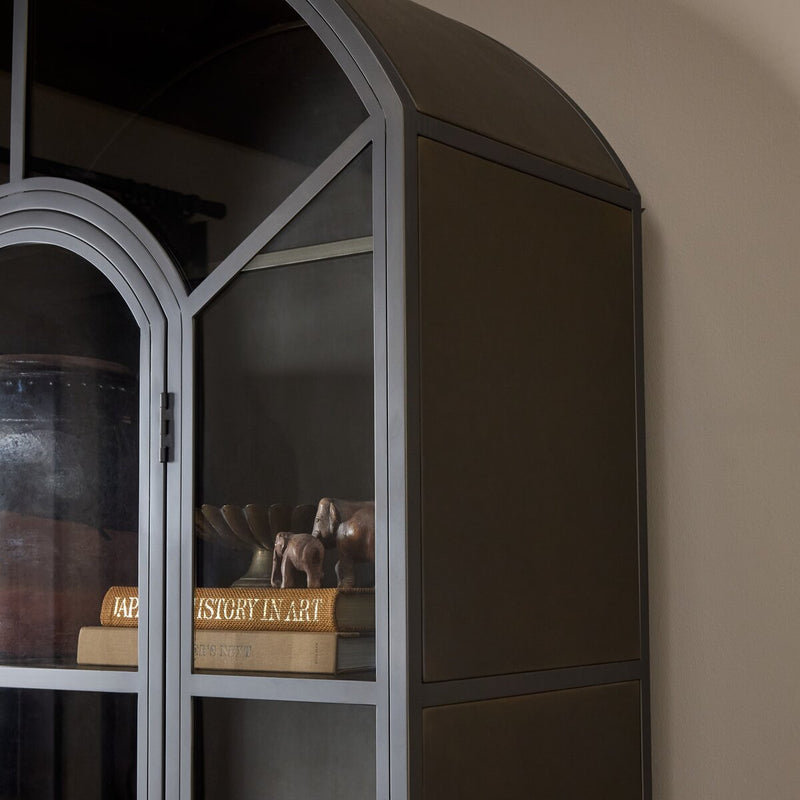 Belmont Leather Cabinet - Dulane Moss