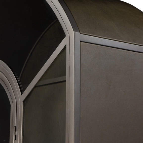 Belmont Leather Cabinet - Dulane Moss