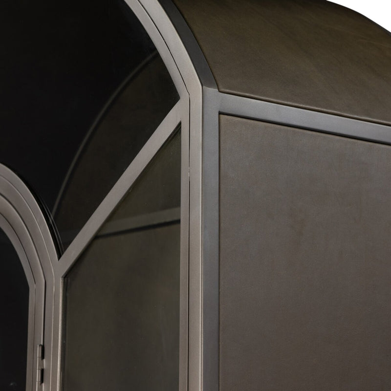 Belmont Leather Cabinet - Dulane Moss