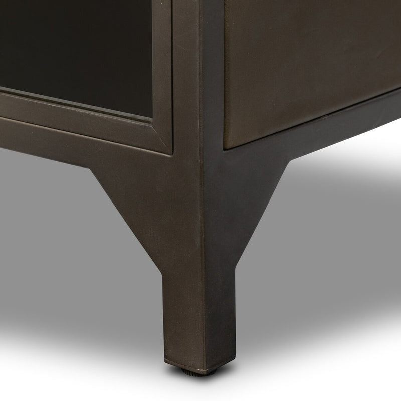 Belmont Leather Cabinet - Dulane Moss