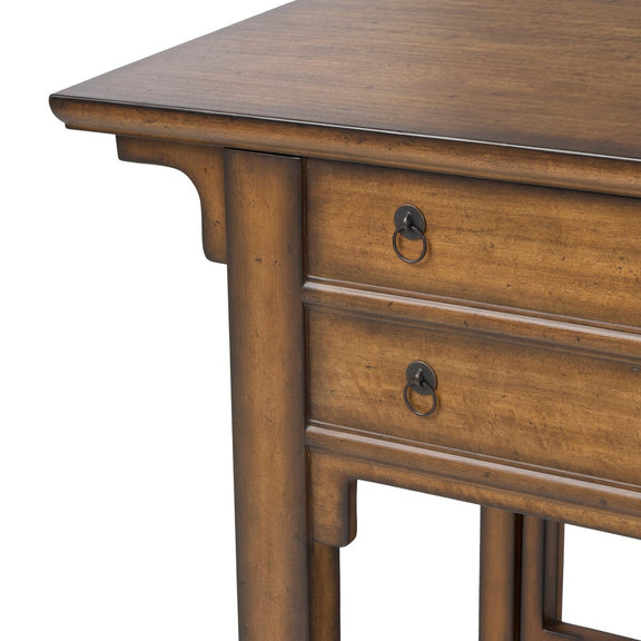 Zhang Desk With Chair - Burnt Umber Eucalyptus Veneer