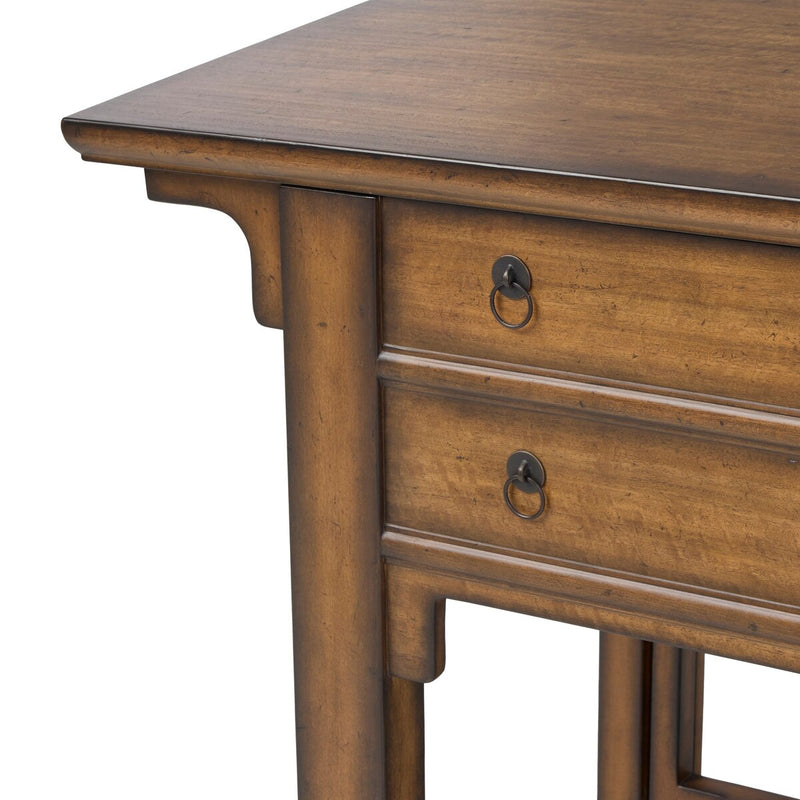 Zhang Desk With Chair - Burnt Umber Eucalyptus Veneer