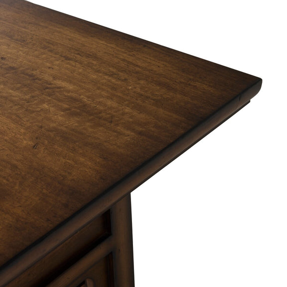Zhang Desk With Chair - Burnt Umber Eucalyptus Veneer