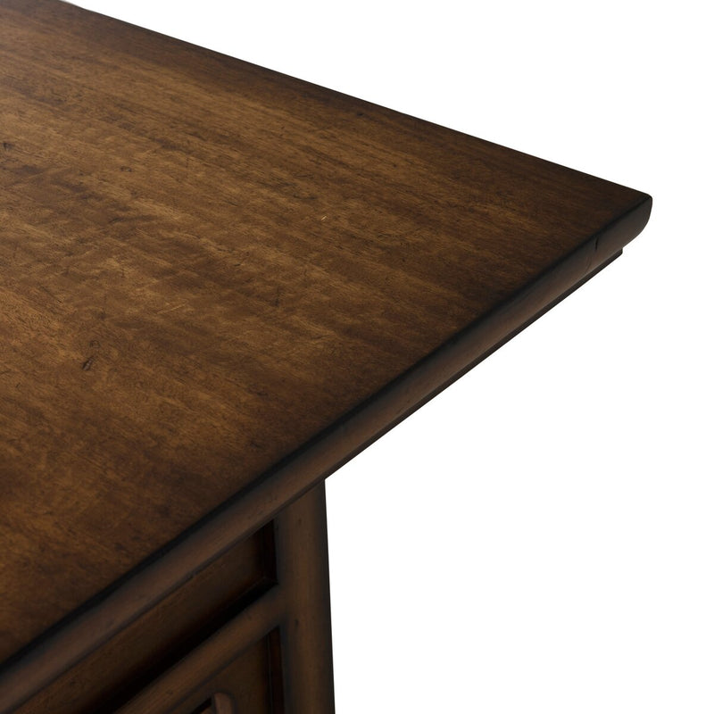 Zhang Desk With Chair - Burnt Umber Eucalyptus Veneer